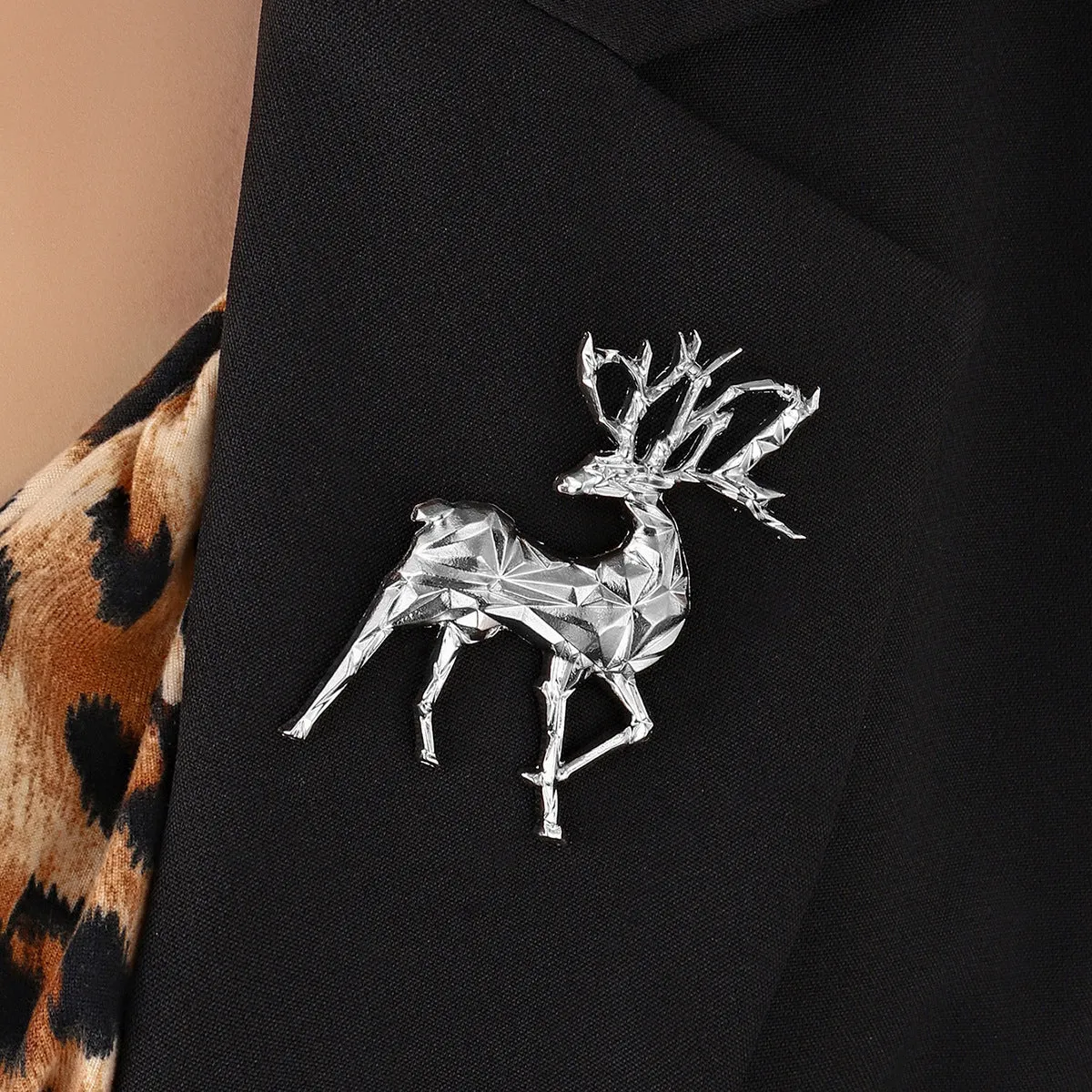 925 Sterling Silver Jewelry Alloy Reindeer Brooch