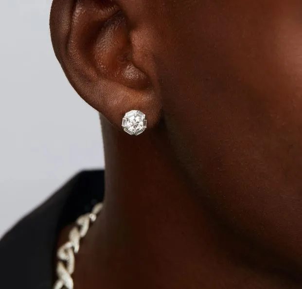 925 Sterling Silver Jewelry Beauty Moissanite Studs in 925 Sterling Silver