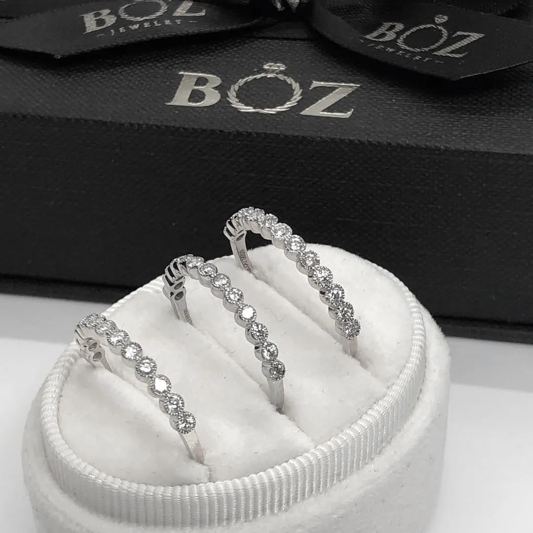 925 Sterling Silver Jewelry Bezel Eternity CZ Band in 925 Sterling Silver