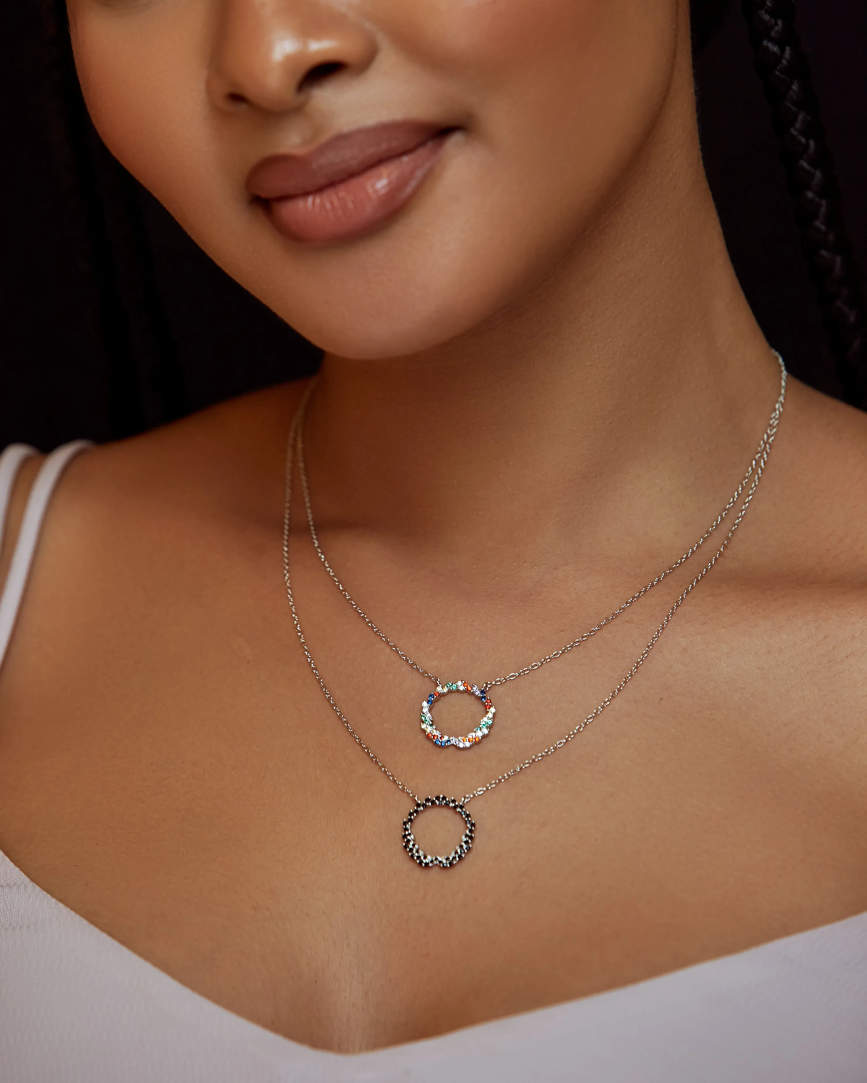 925 Sterling Silver Jewelry BOZ Forever CZ Necklace In 925 Sterling Silver