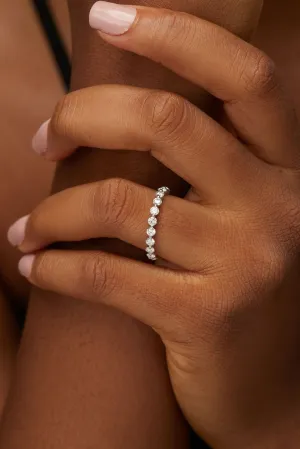925 Sterling Silver Jewelry Celine Eternity CZ Band in 925 Sterling Silver