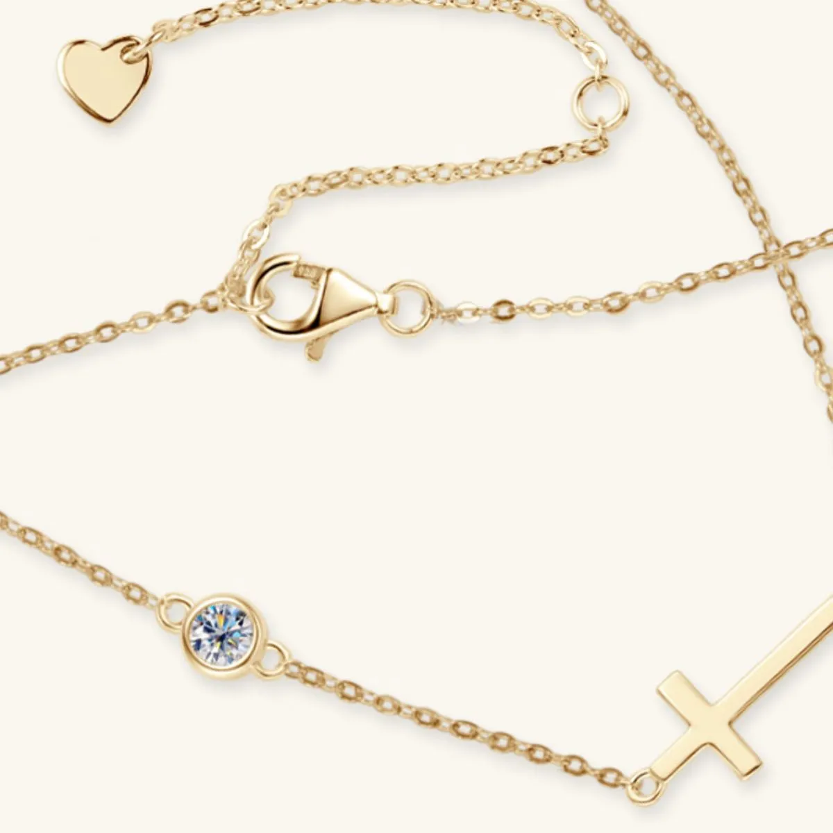 925 Sterling Silver Jewelry Cross 925 Sterling Silver Moissanite Necklace