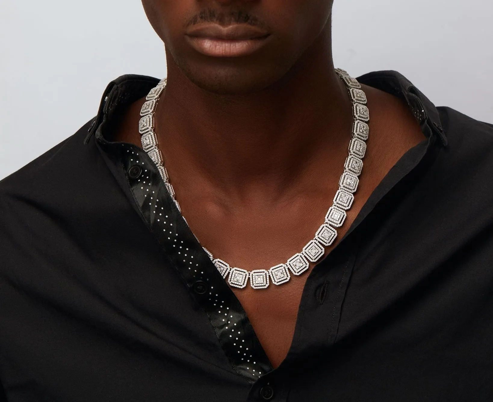925 Sterling Silver Jewelry Edgar Moissanite Necklace