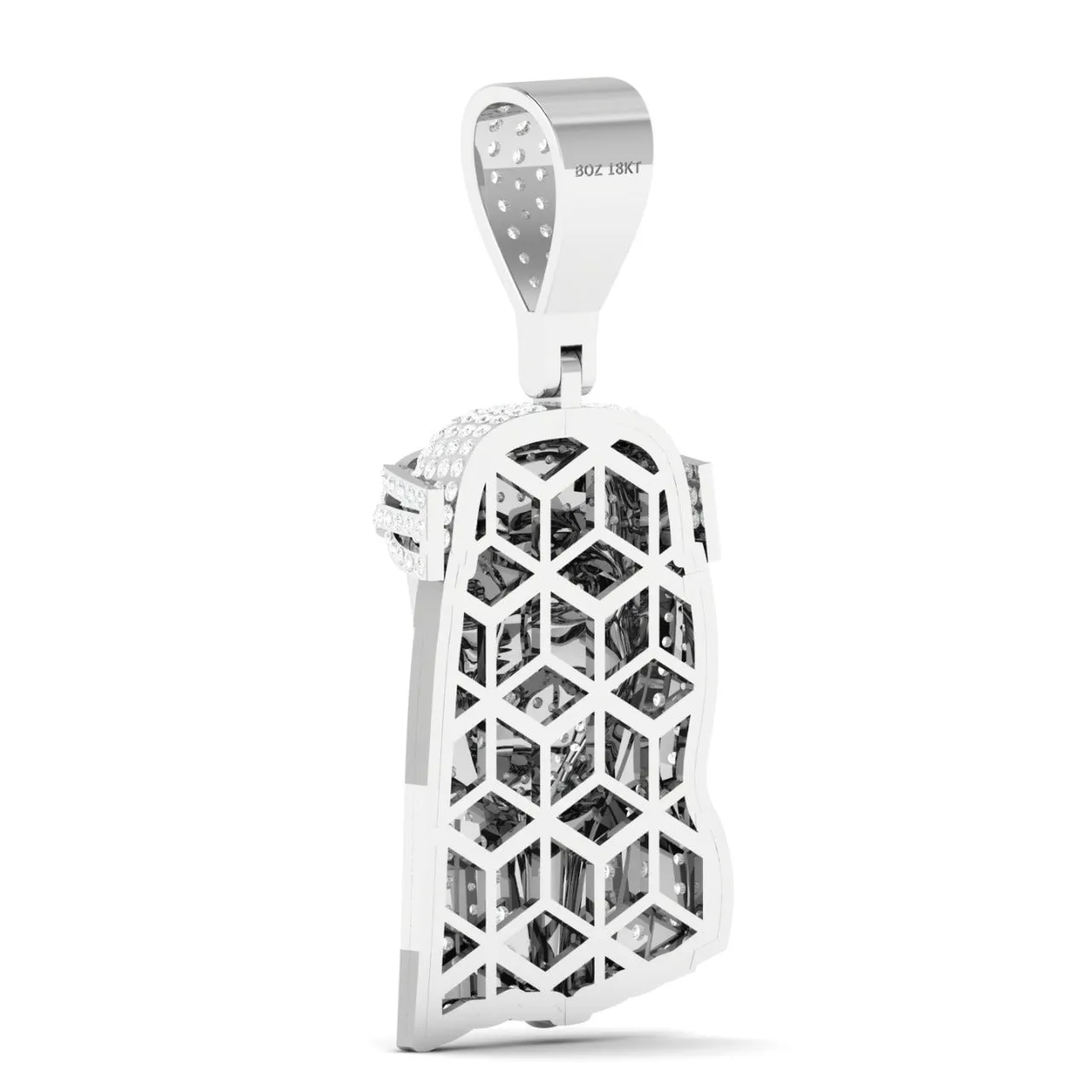 925 Sterling Silver Jewelry Jesus Moissanite Pendant in 18K Gold