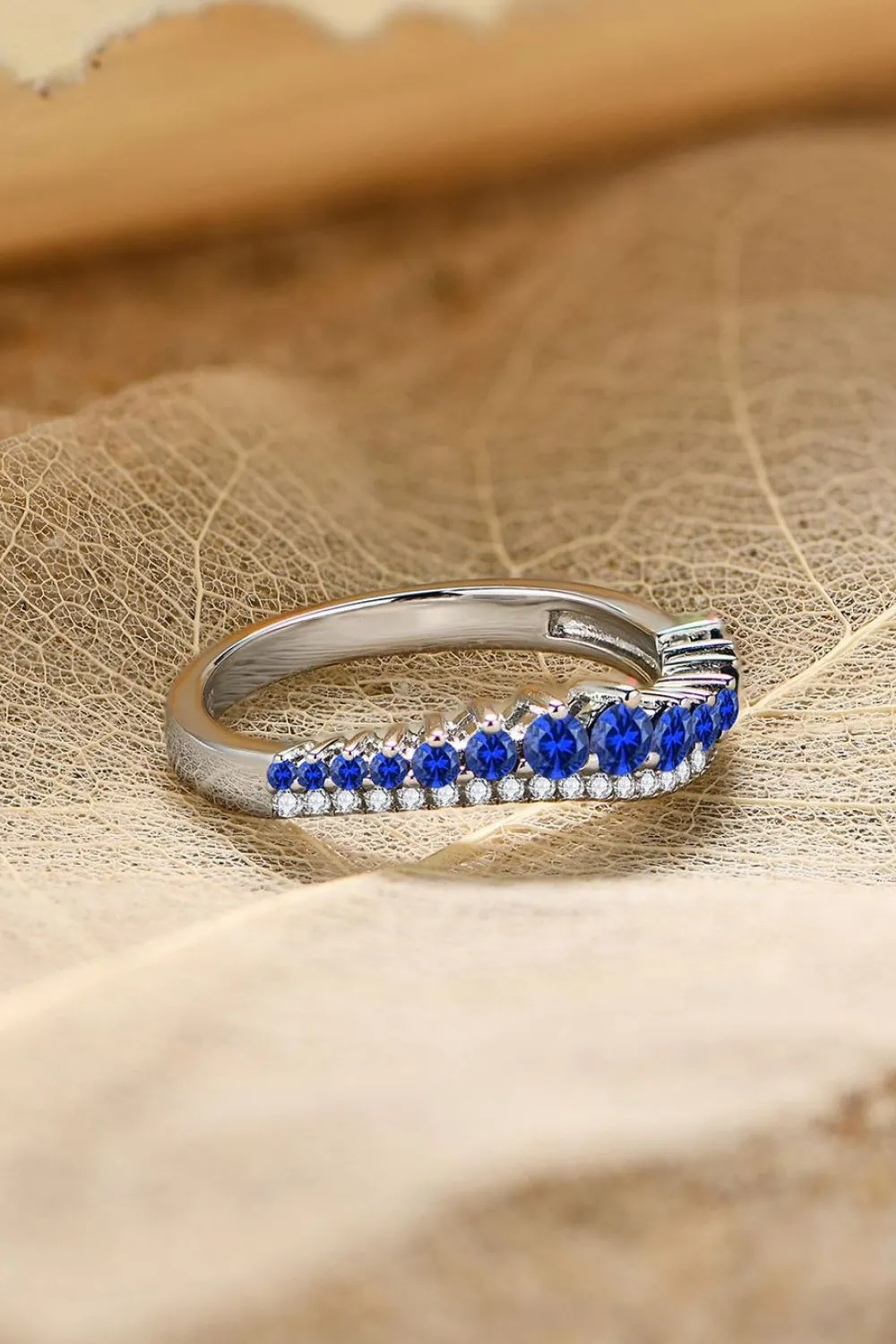 925 Sterling Silver Jewelry Lab-Grown Sapphire 925 Sterling Silver Rings