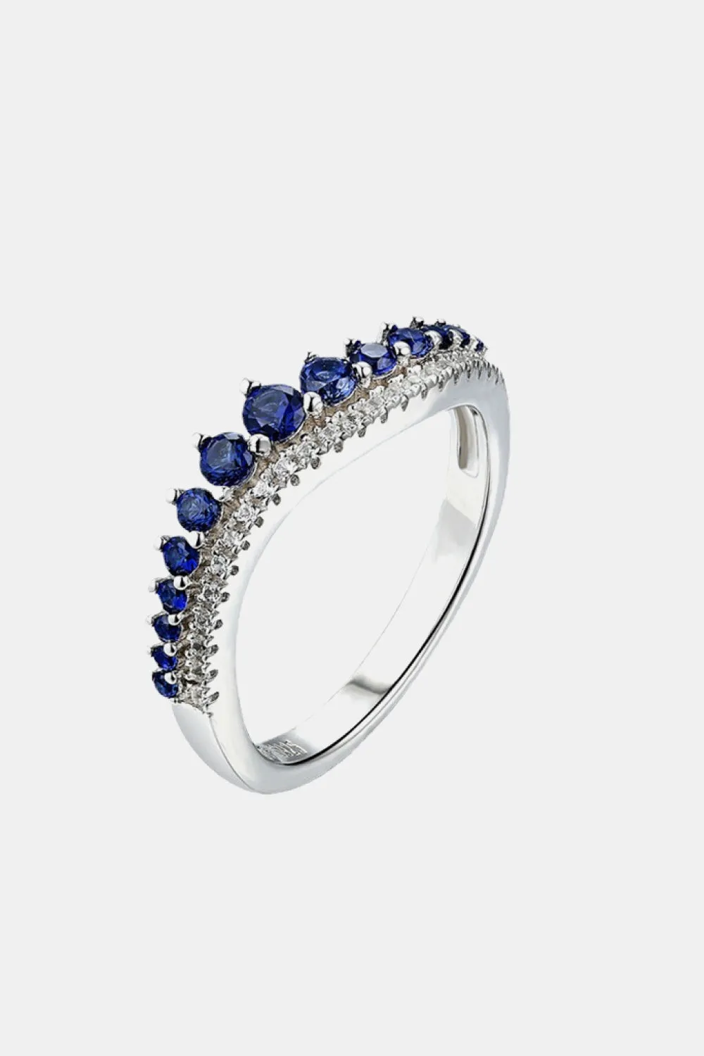 925 Sterling Silver Jewelry Lab-Grown Sapphire 925 Sterling Silver Rings