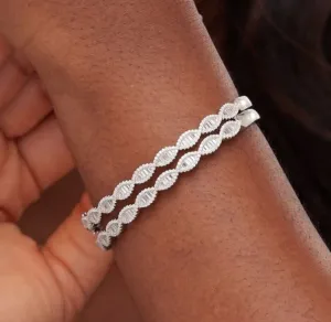 925 Sterling Silver Jewelry Marise Moissanite Bracelet in 925 Sterling Silver