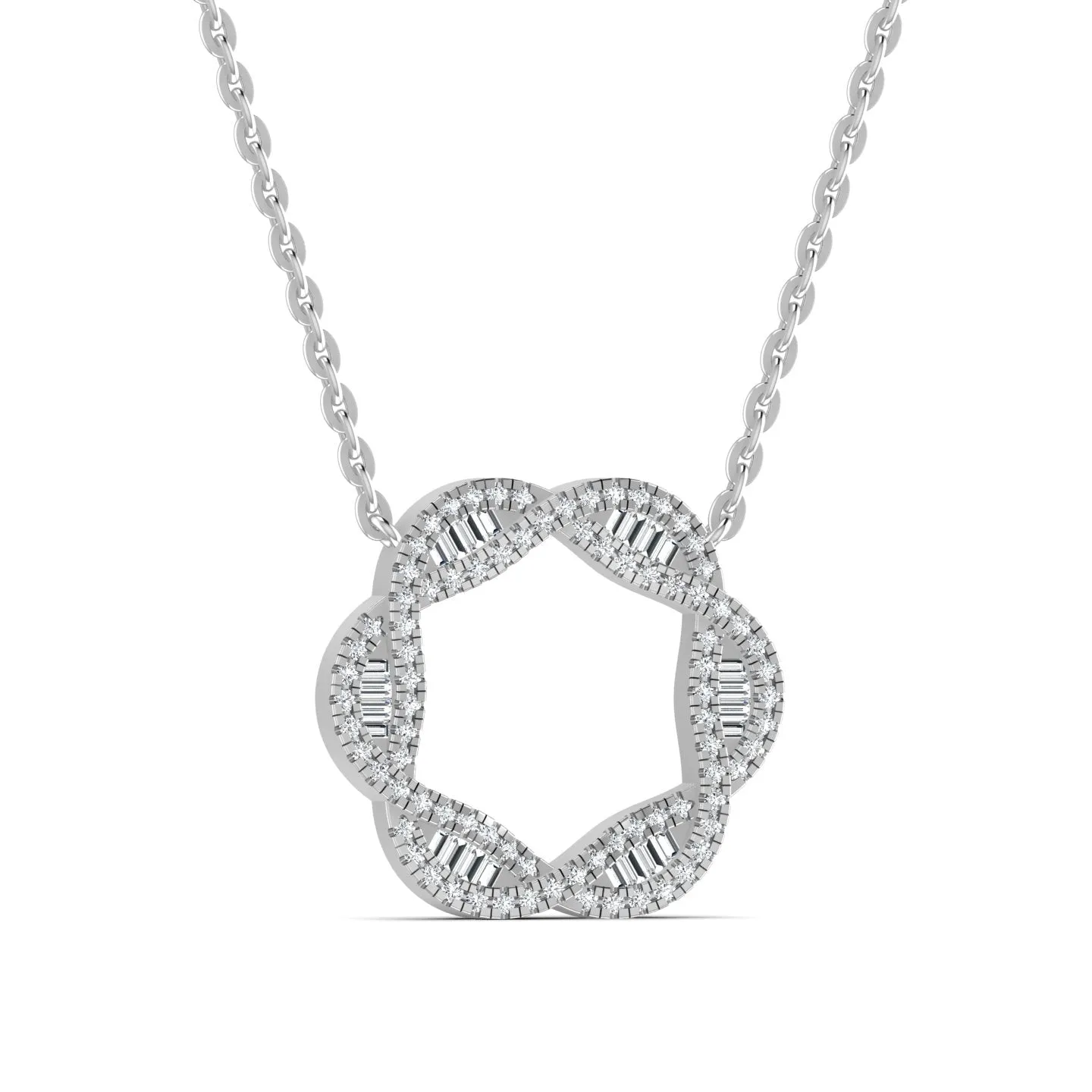 925 Sterling Silver Jewelry Marise Moissanite Necklace in 925 Sterling Silver