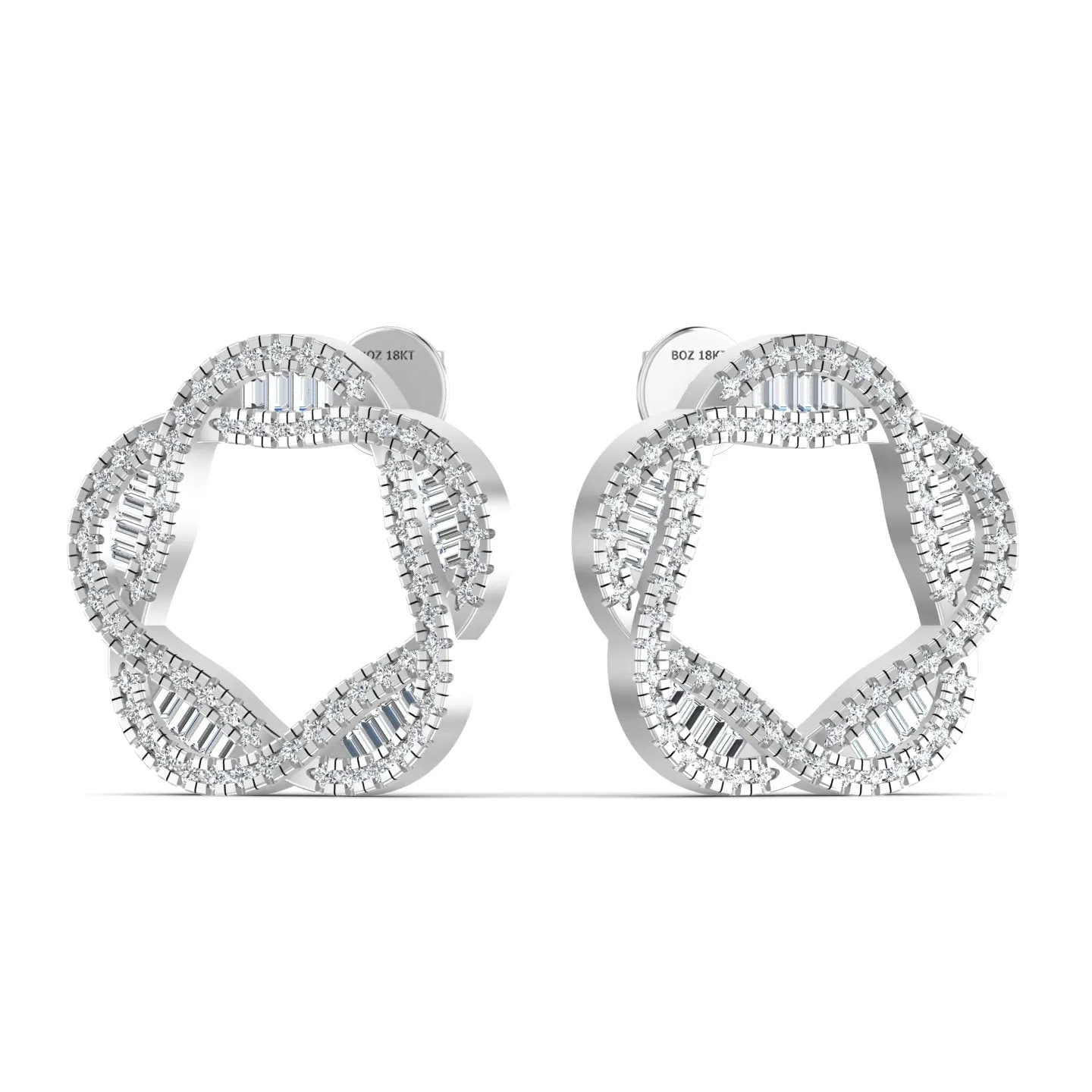 925 Sterling Silver Jewelry Marise Moissanite Studs in 925 Sterling silver