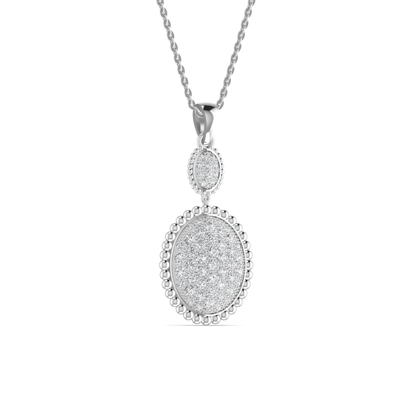 925 Sterling Silver Jewelry Meena Moissanite Necklace in 925 Sterling Silver