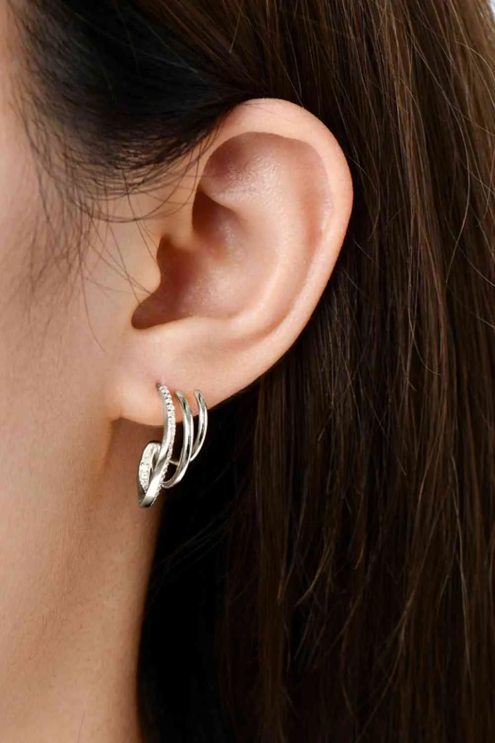 925 Sterling Silver Jewelry Moissanite 925 Sterling Silver Earrings