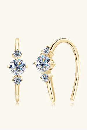 925 Sterling Silver Jewelry Moissanite 925 Sterling Silver Earrings
