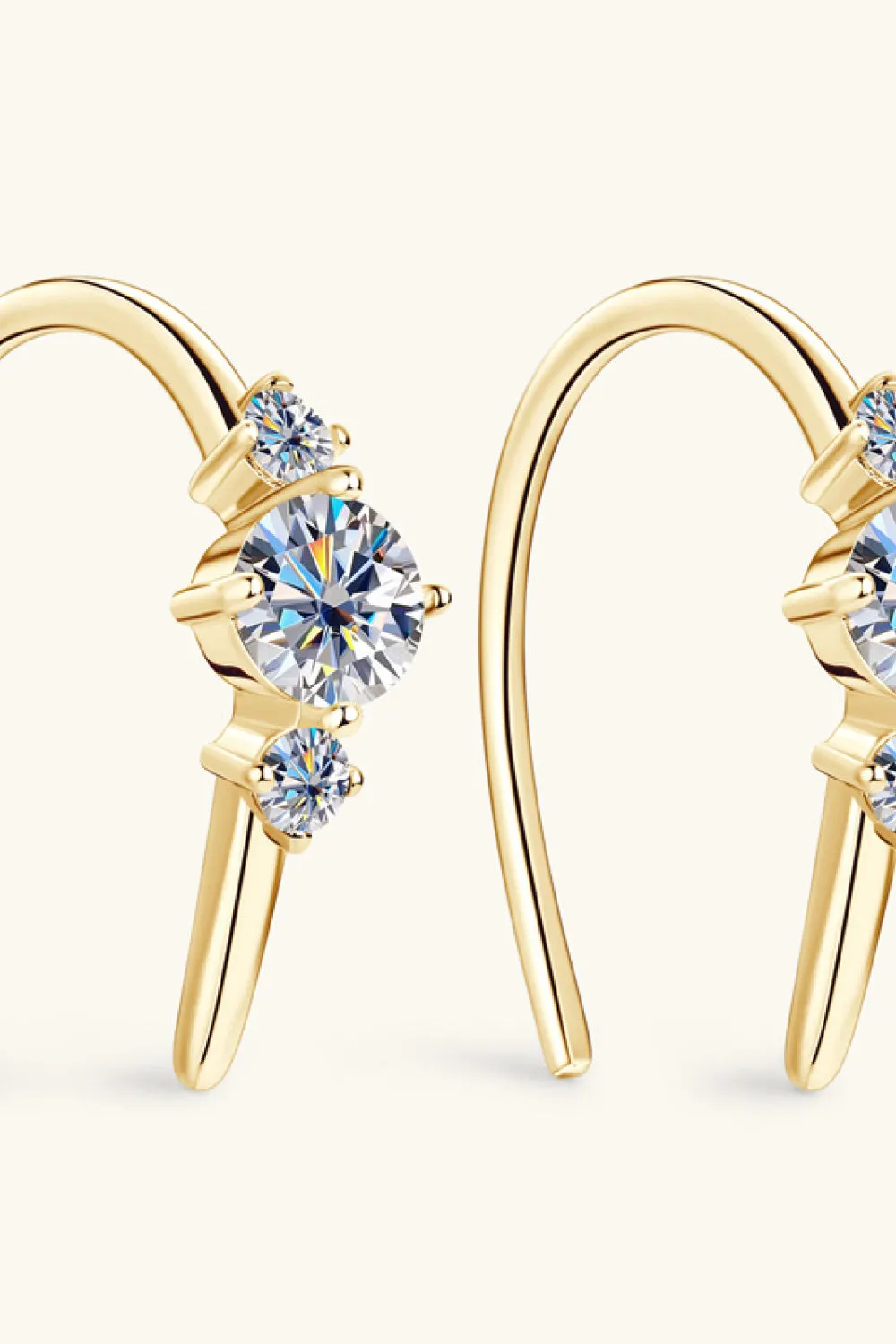 925 Sterling Silver Jewelry Moissanite 925 Sterling Silver Earrings