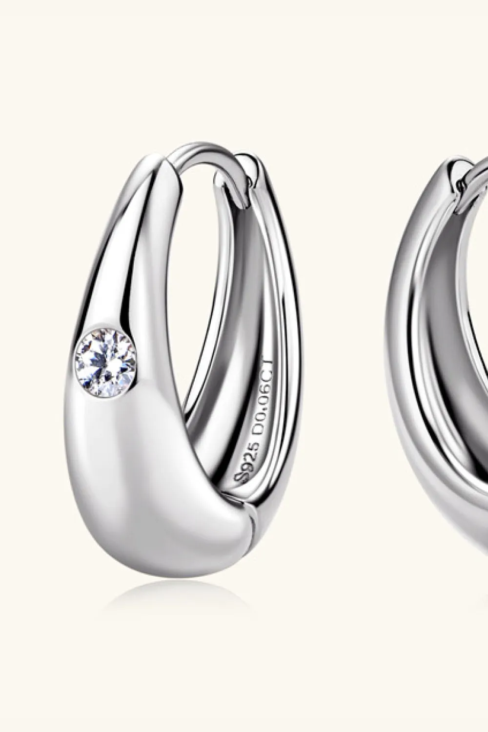 925 Sterling Silver Jewelry Moissanite 925 Sterling Silver Earrings