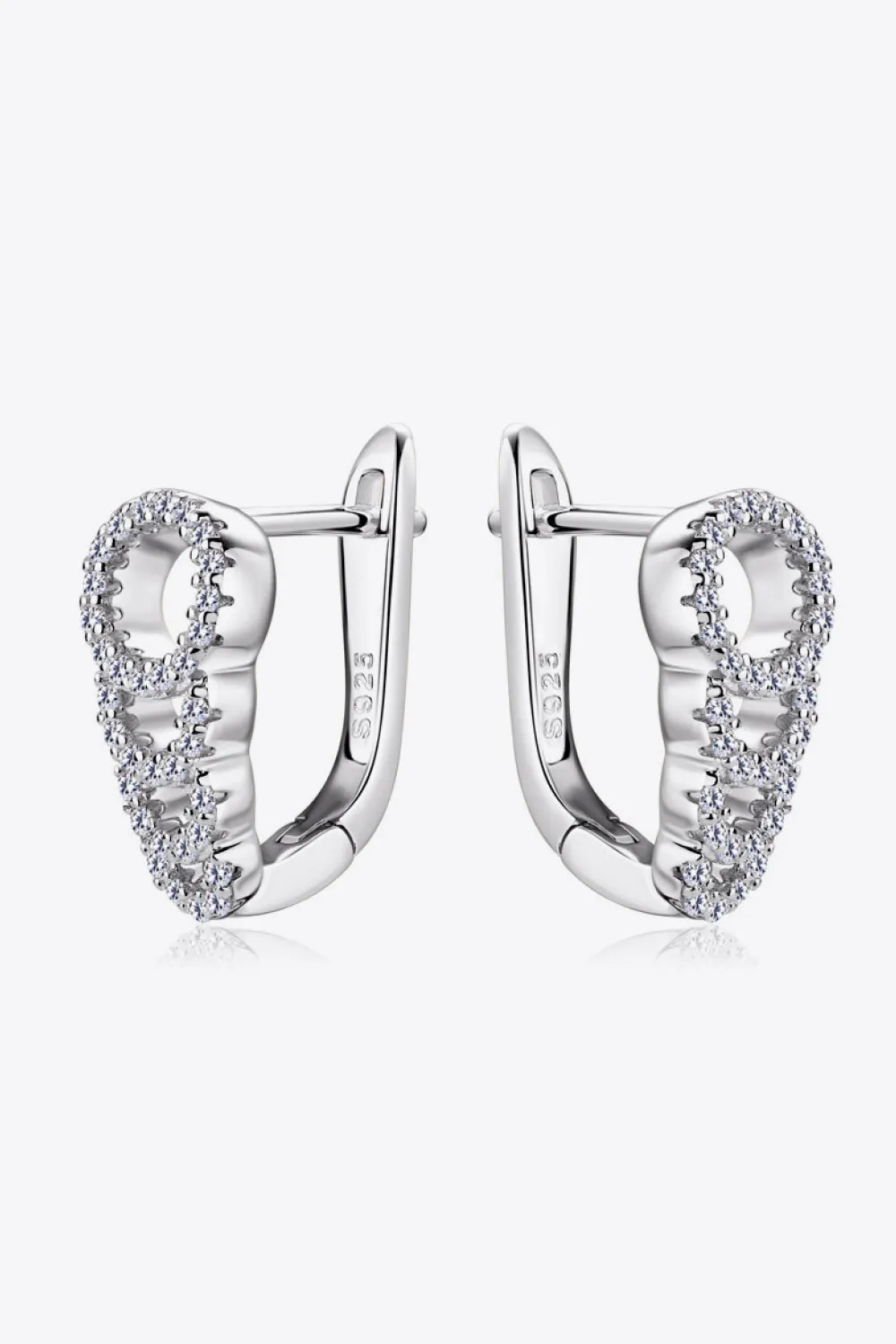925 Sterling Silver Jewelry Moissanite 925 Sterling Silver Earrings