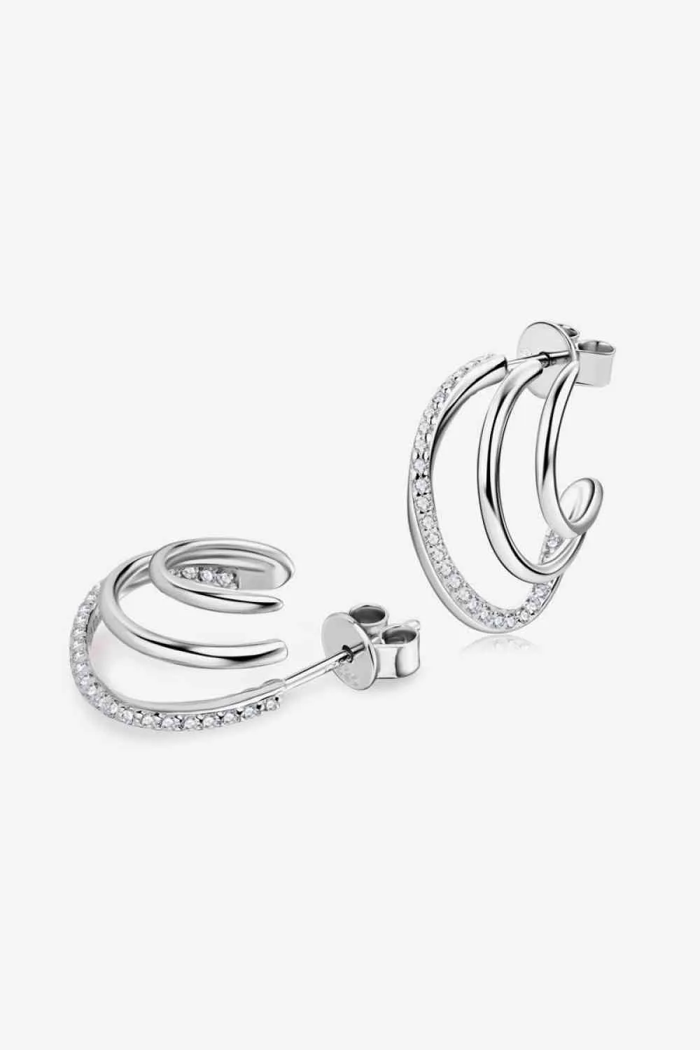 925 Sterling Silver Jewelry Moissanite 925 Sterling Silver Earrings