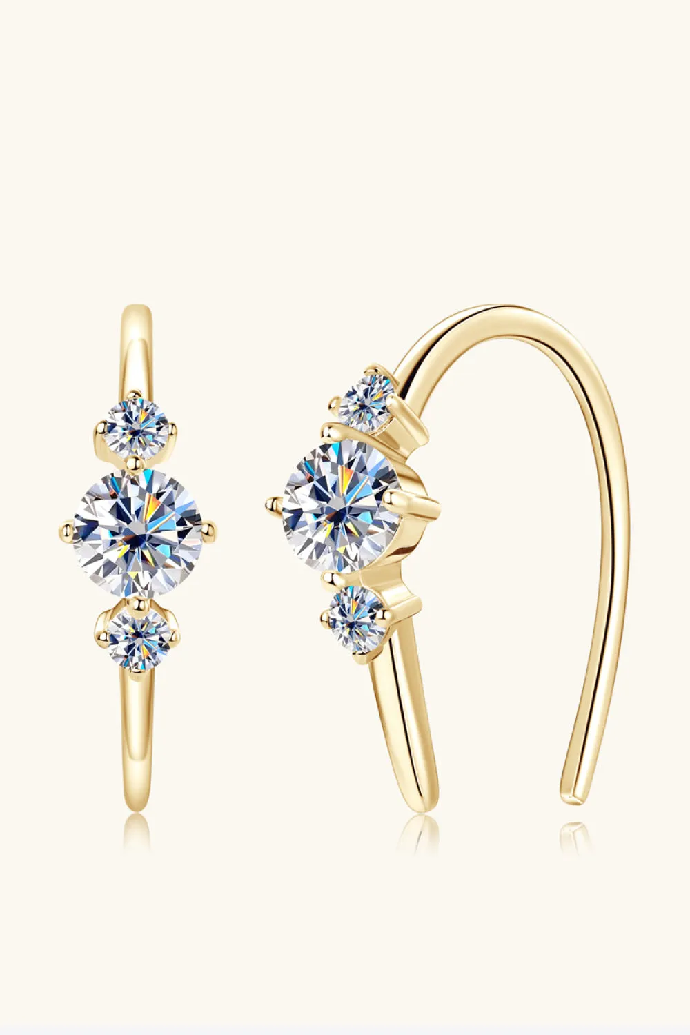 925 Sterling Silver Jewelry Moissanite 925 Sterling Silver Earrings
