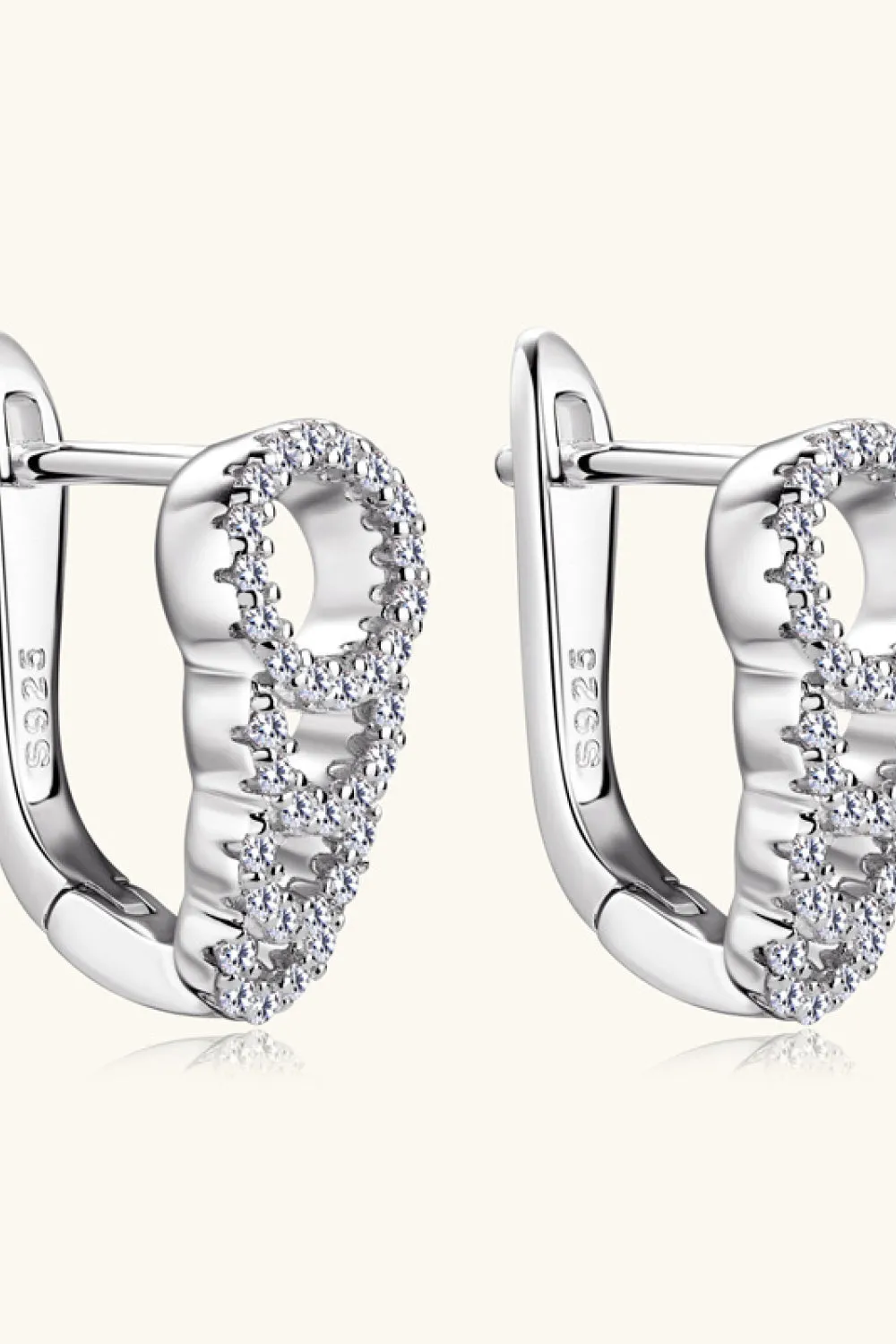 925 Sterling Silver Jewelry Moissanite 925 Sterling Silver Earrings
