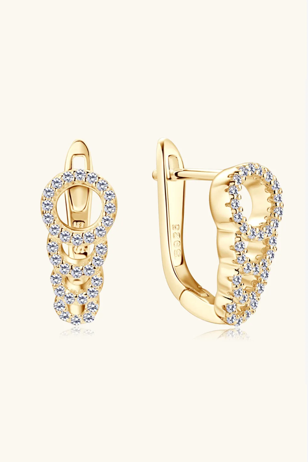 925 Sterling Silver Jewelry Moissanite 925 Sterling Silver Earrings