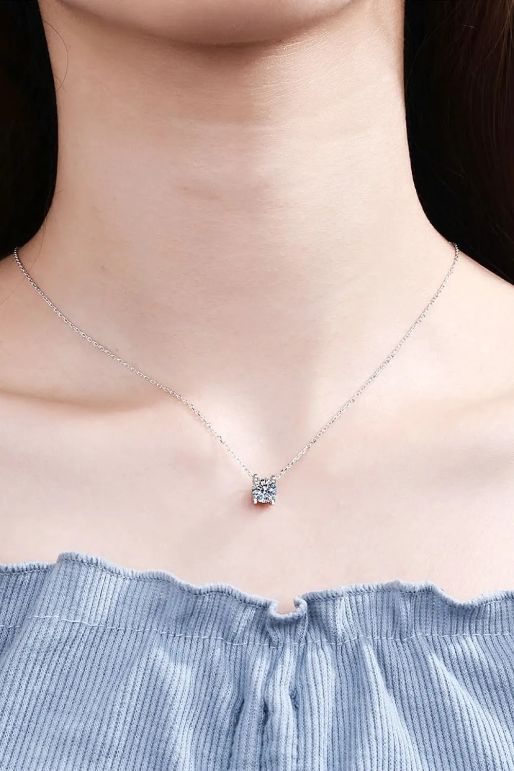 925 Sterling Silver Jewelry Moissanite 925 Sterling Silver Necklace