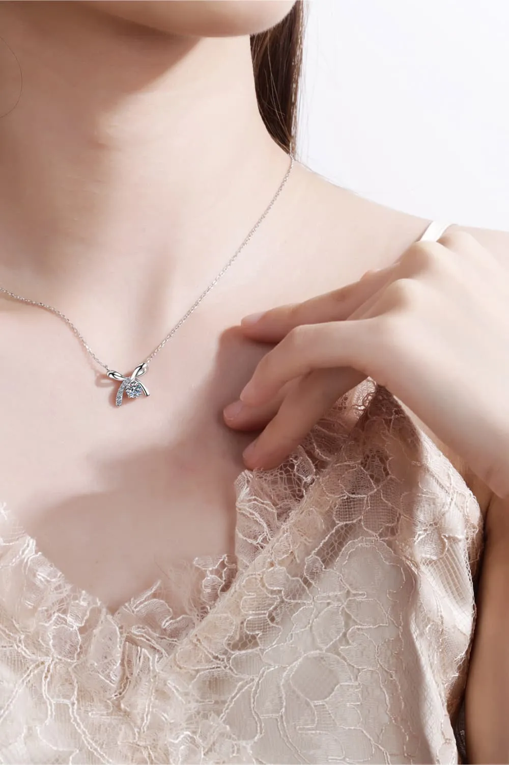 925 Sterling Silver Jewelry Moissanite 925 Sterling Silver Necklace