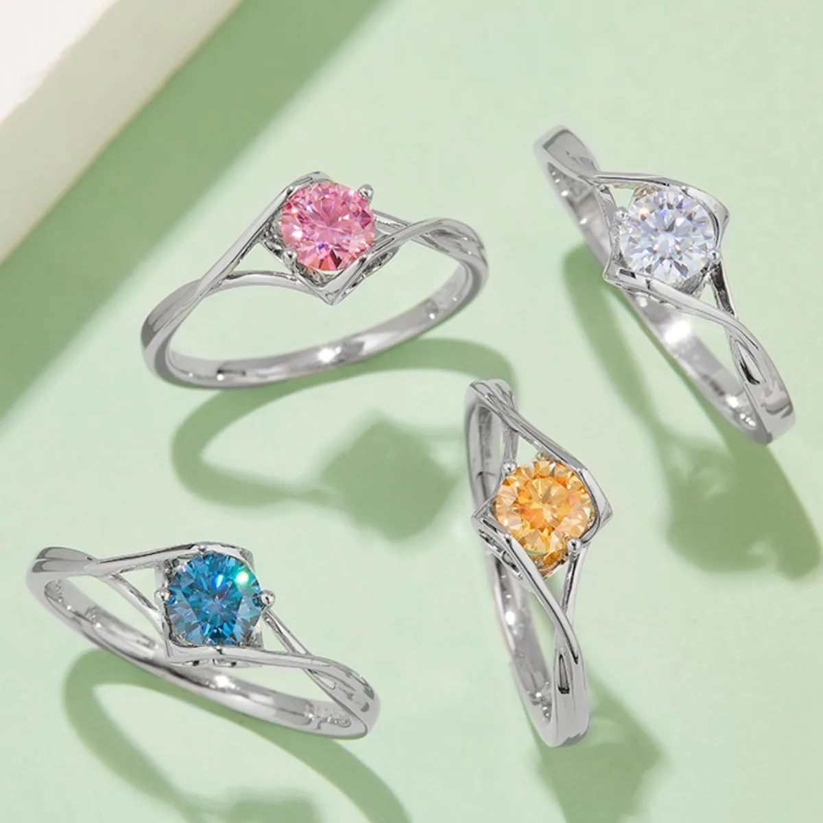 925 Sterling Silver Jewelry Moissanite 925 Sterling Silver Ring