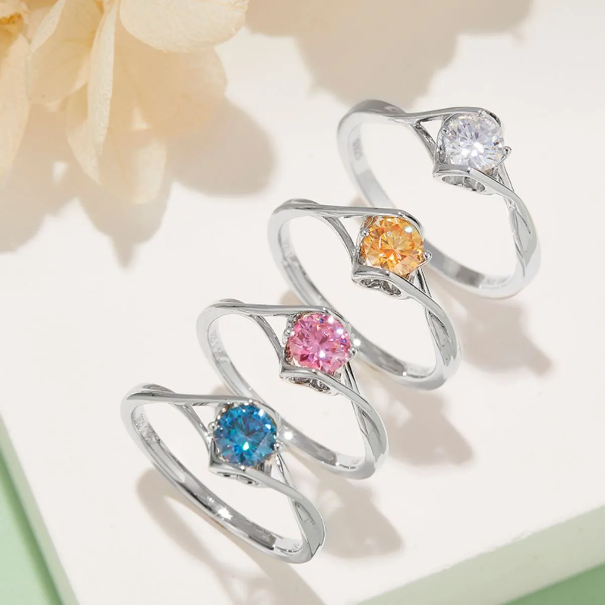925 Sterling Silver Jewelry Moissanite 925 Sterling Silver Ring