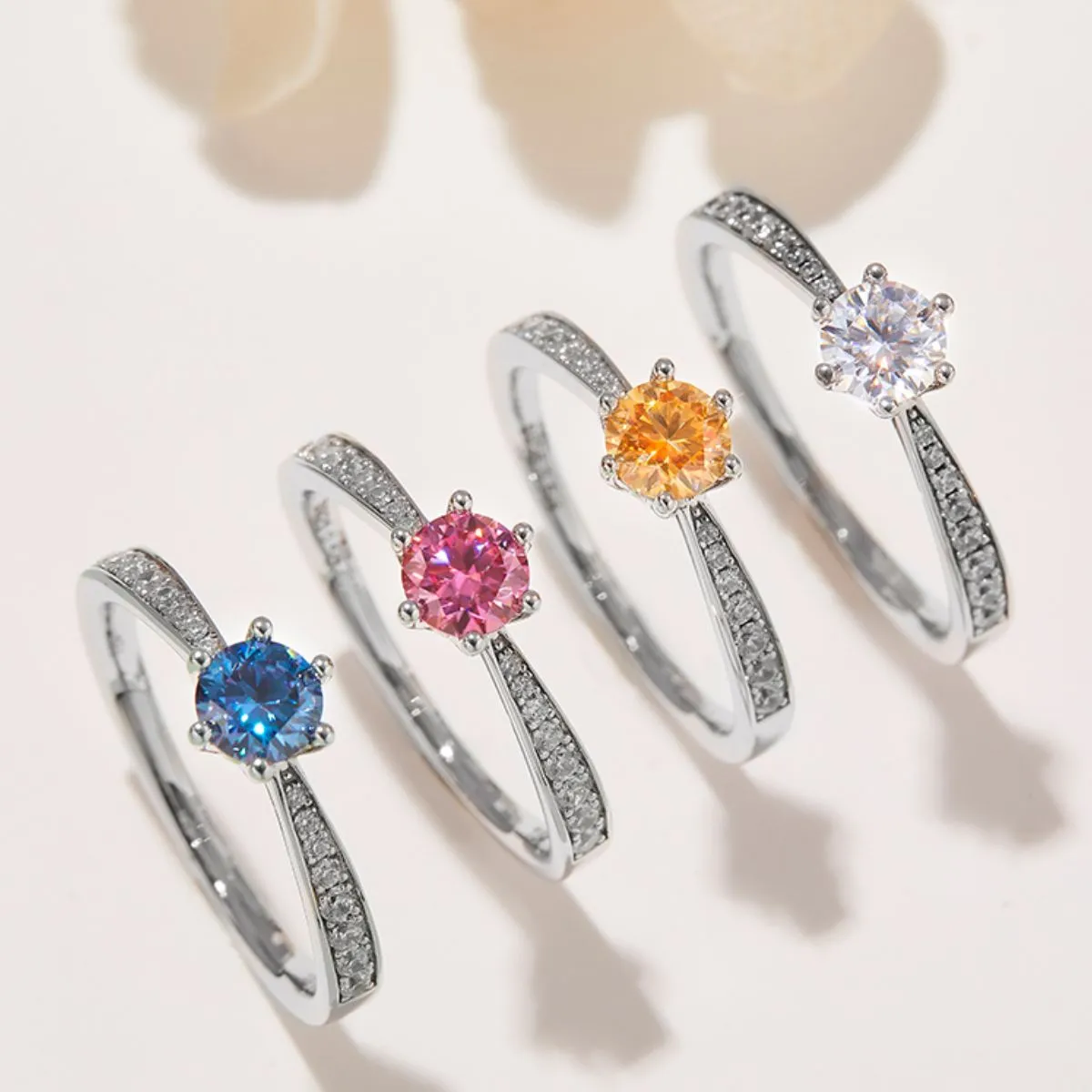 925 Sterling Silver Jewelry Moissanite 925 Sterling Silver Ring