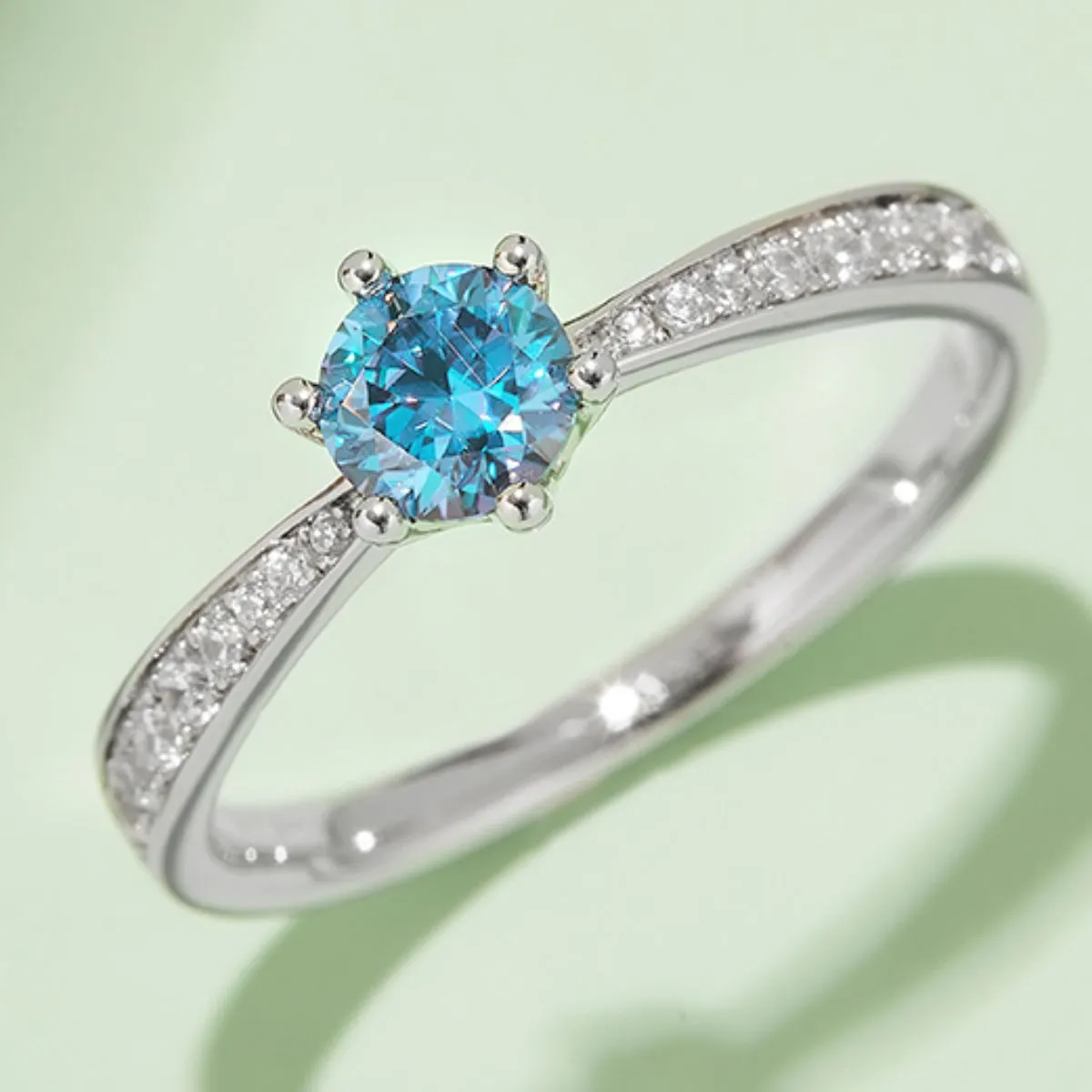 925 Sterling Silver Jewelry Moissanite 925 Sterling Silver Ring