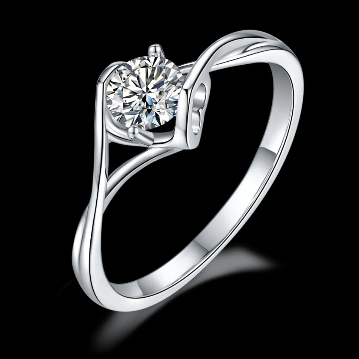 925 Sterling Silver Jewelry Moissanite 925 Sterling Silver Ring