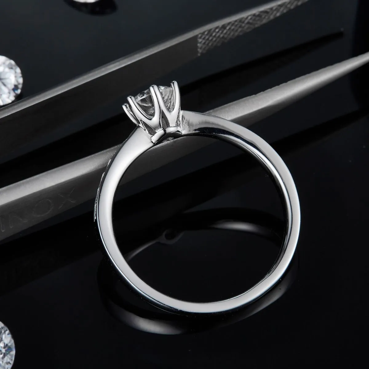 925 Sterling Silver Jewelry Moissanite 925 Sterling Silver Ring