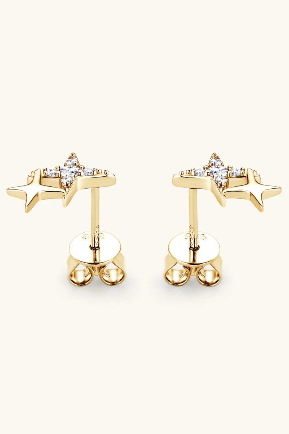 925 Sterling Silver Jewelry Moissanite 925 Sterling Silver Star Shape Earrings