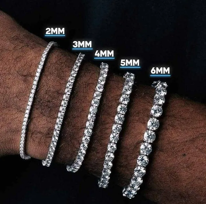 925 Sterling Silver Jewelry Moissanite Tennis Bracelet in 925 Sterling Silver