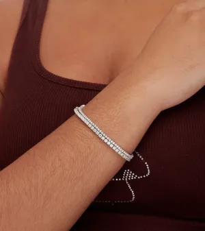 925 Sterling Silver Jewelry Moissanite Tennis Bracelet in 925 Sterling Silver
