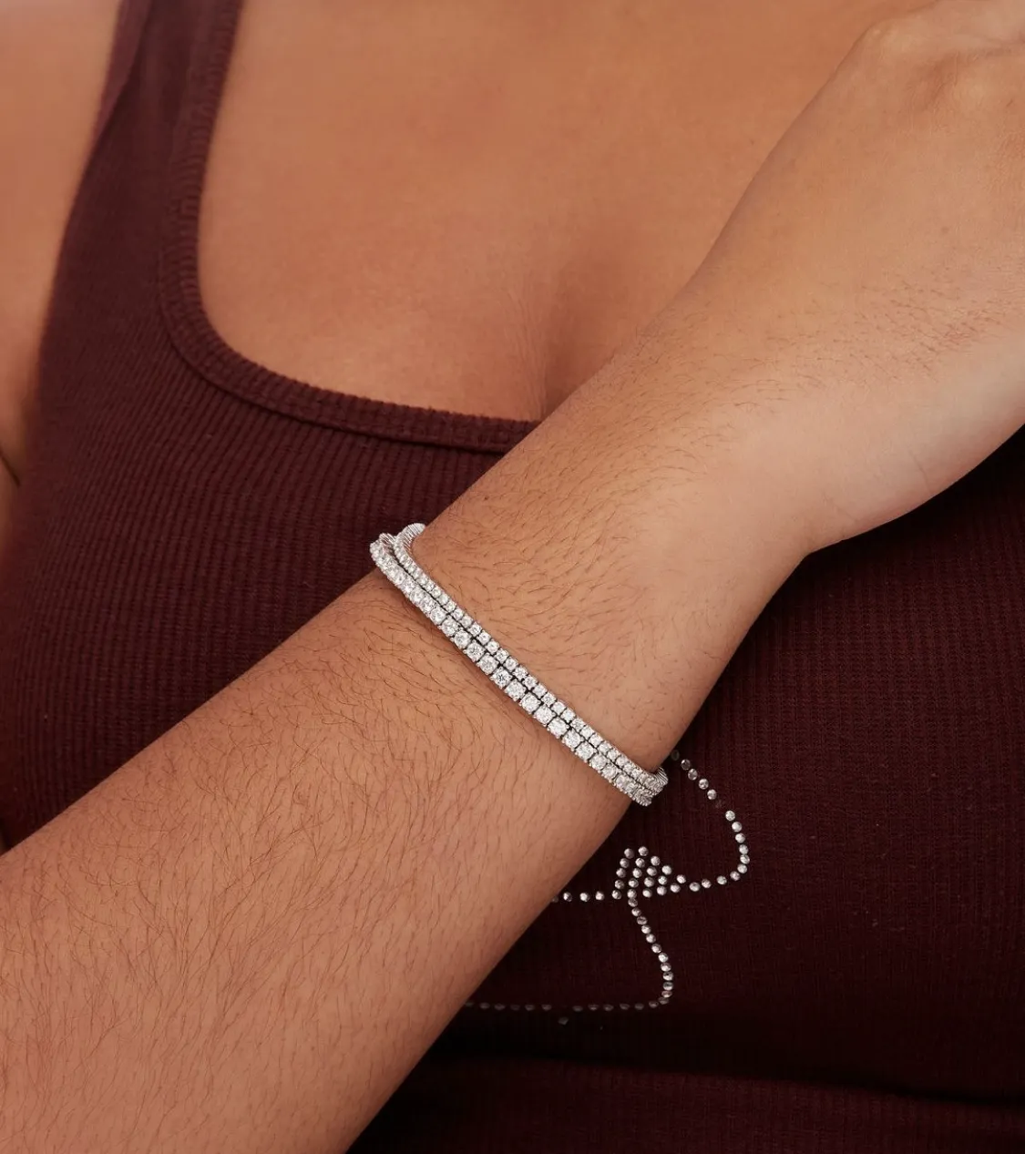 925 Sterling Silver Jewelry Moissanite Tennis Bracelet in 925 Sterling Silver