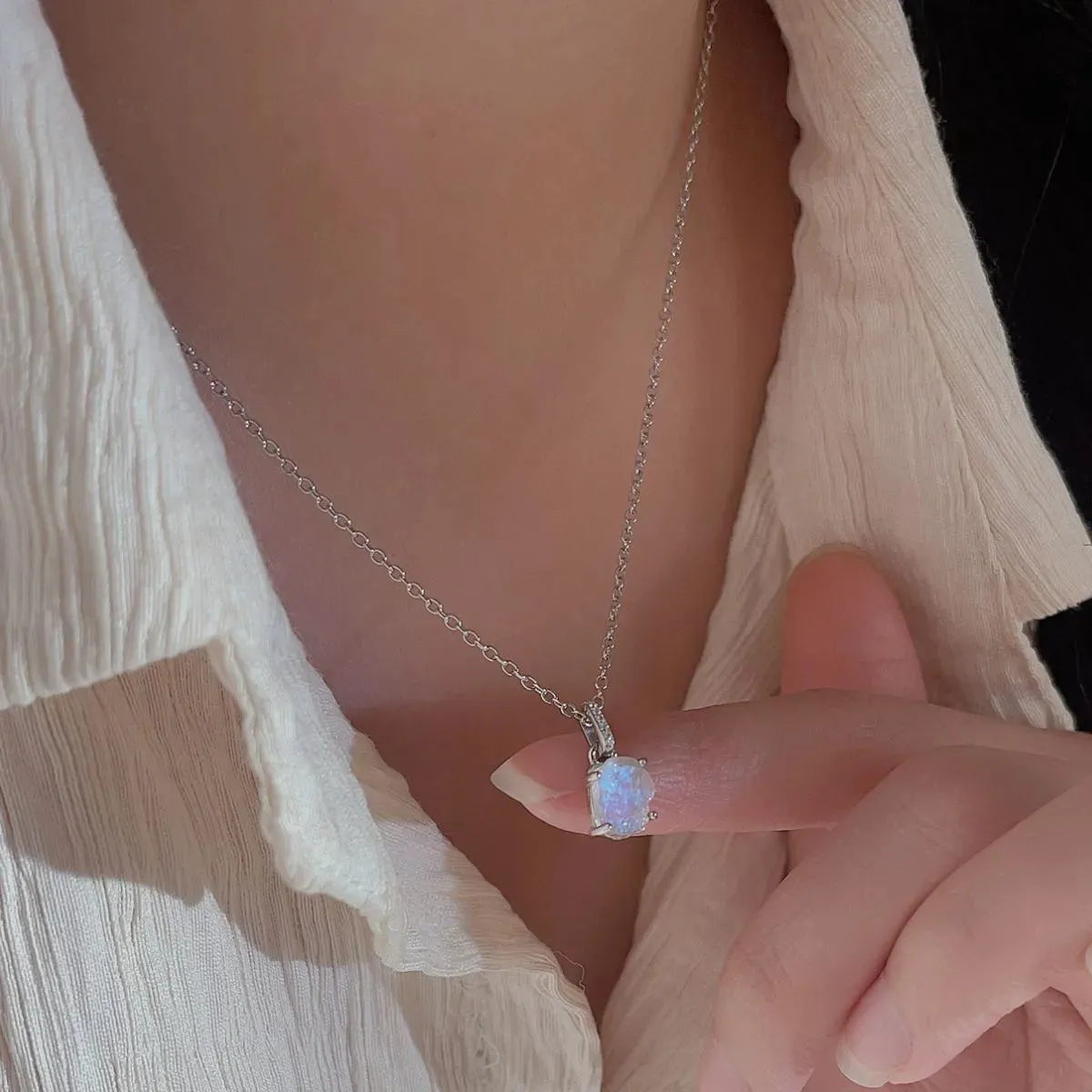 925 Sterling Silver Jewelry Moonstone 925 Sterling Silver Necklace