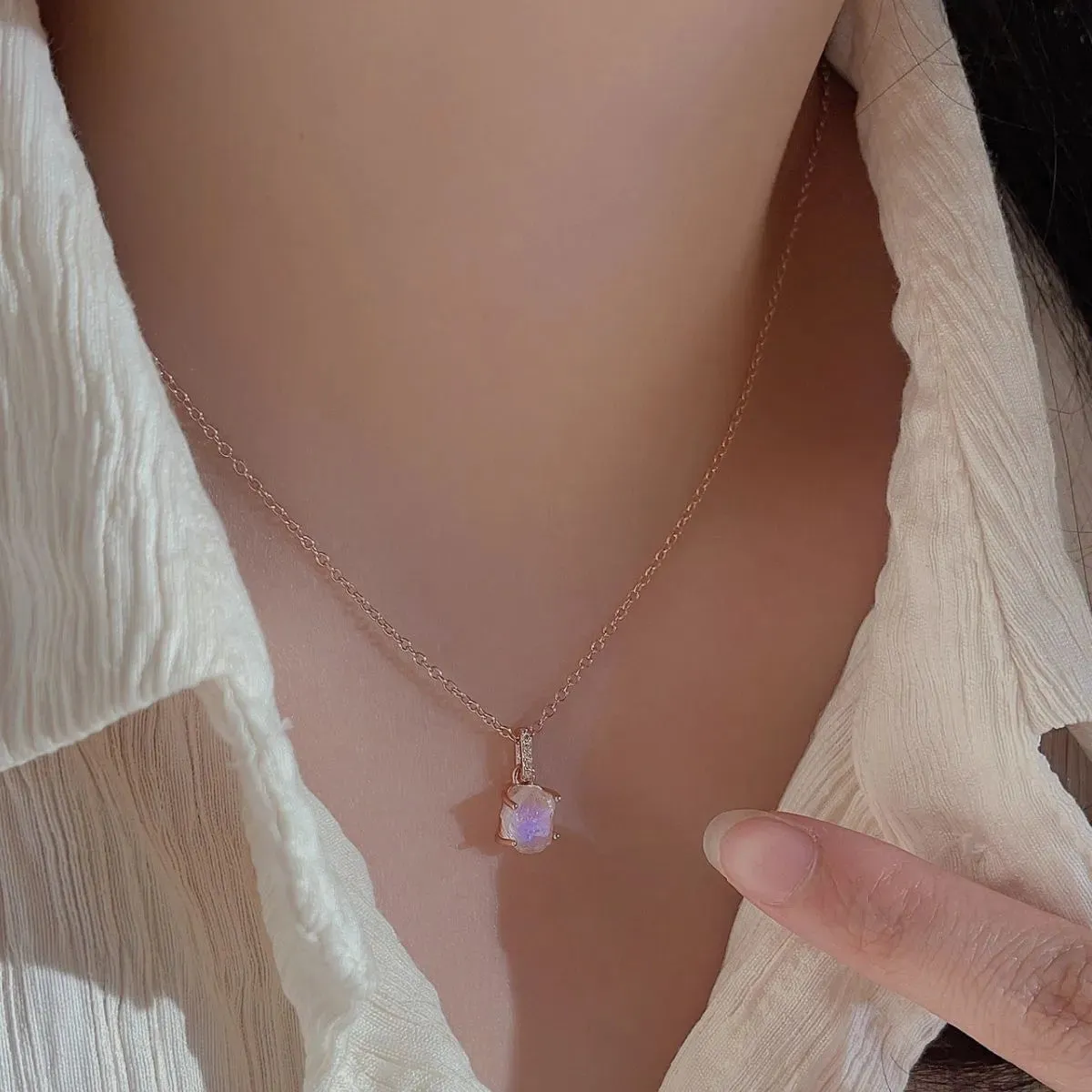 925 Sterling Silver Jewelry Moonstone 925 Sterling Silver Necklace