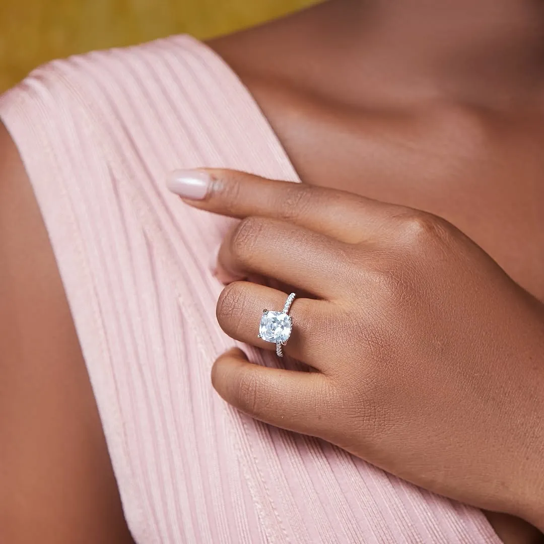 925 Sterling Silver Jewelry Muna CZ Engagement Ring in 925 Sterling Silver
