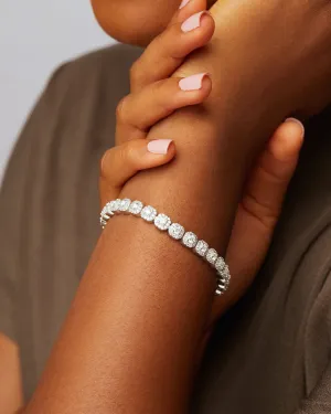 925 Sterling Silver Jewelry Ola Iced Out Moissanite Tennis Bracelet in 925 Sterling Silver