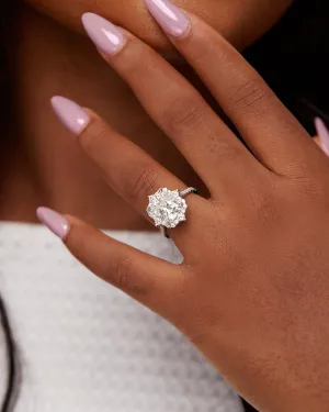 925 Sterling Silver Jewelry Quinn 2.0 Radiant Cut Moissanite Engagement Ring in 925 Sterling Silver