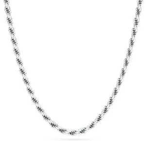 925 Sterling Silver Jewelry Rope Chain in 925 Sterling Silver