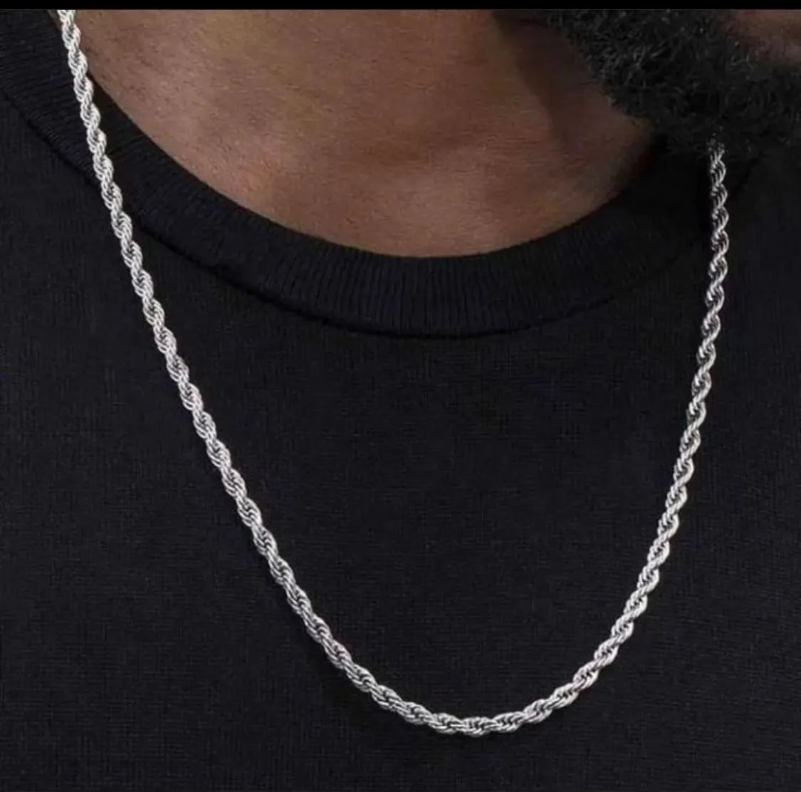925 Sterling Silver Jewelry Rope Chain in 925 Sterling Silver