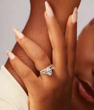 925 Sterling Silver Jewelry Sade Marquise Cut CZ Bride Set in 925 Sterling Silver