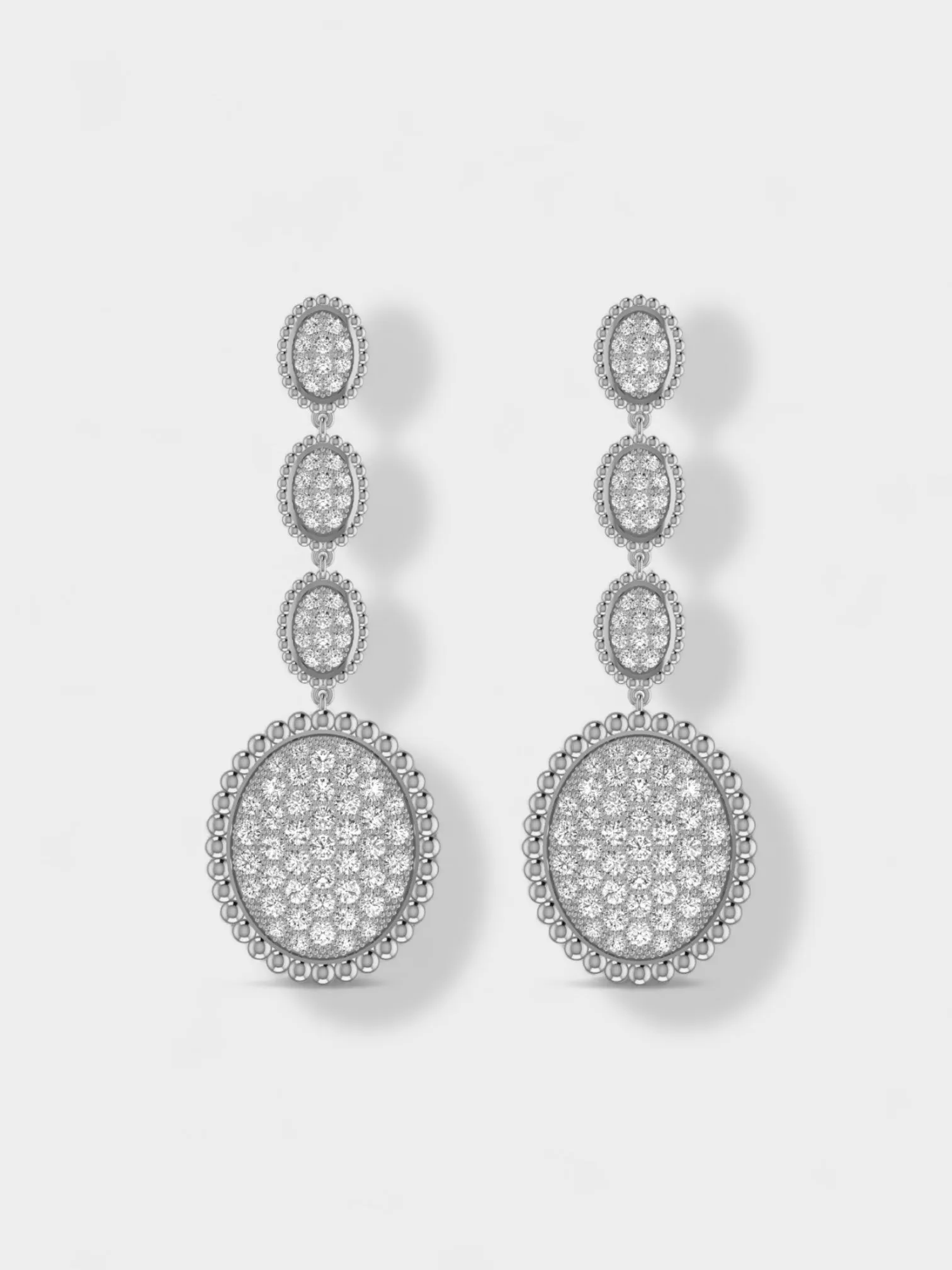 925 Sterling Silver Jewelry Tear Drop Moissanite Earrings in 925 Sterling silver