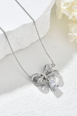 925 Sterling Silver Jewelry Teardrop Shape 925 Sterling Silver Zircon Pendant Necklace