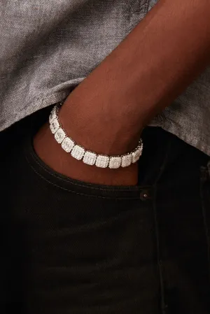 925 Sterling Silver Jewelry Timi Baguette Moissanite Tennis Bracelet in 925 Sterling Silver