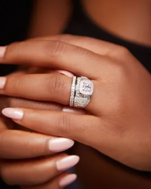 925 Sterling Silver Jewelry Tobo CZ Bride Set in 925 Sterling Silver