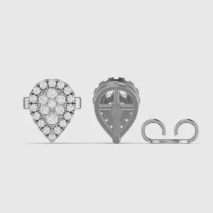 925 Sterling Silver Jewelry Velar Moissanite Stud Earrings in 925 Sterling Silver