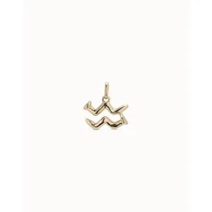 Aquarius Golden Metal Charm CHA0206OROACU0U Unode50 Jewelry And Accessories