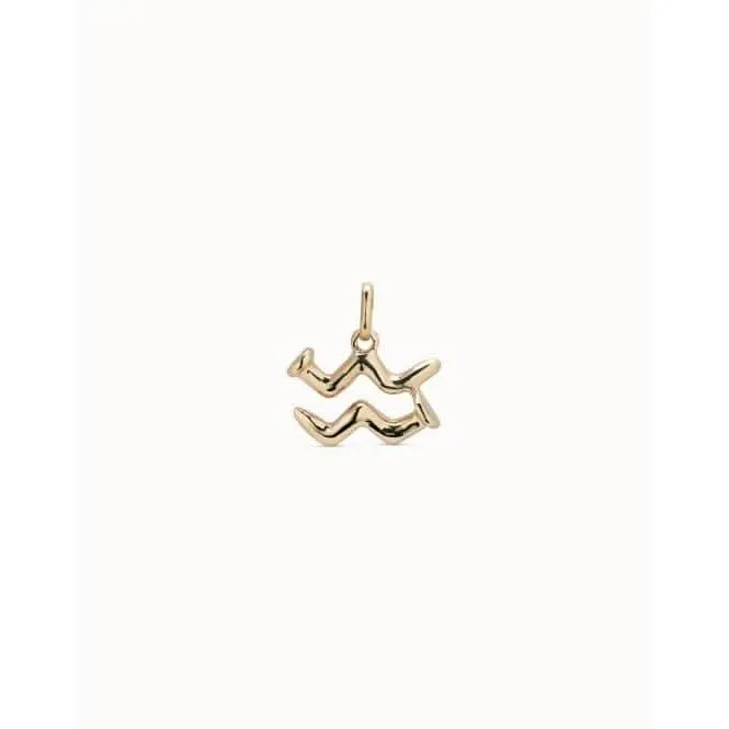 Aquarius Golden Metal Charm CHA0206OROACU0U Unode50 Jewelry And Accessories